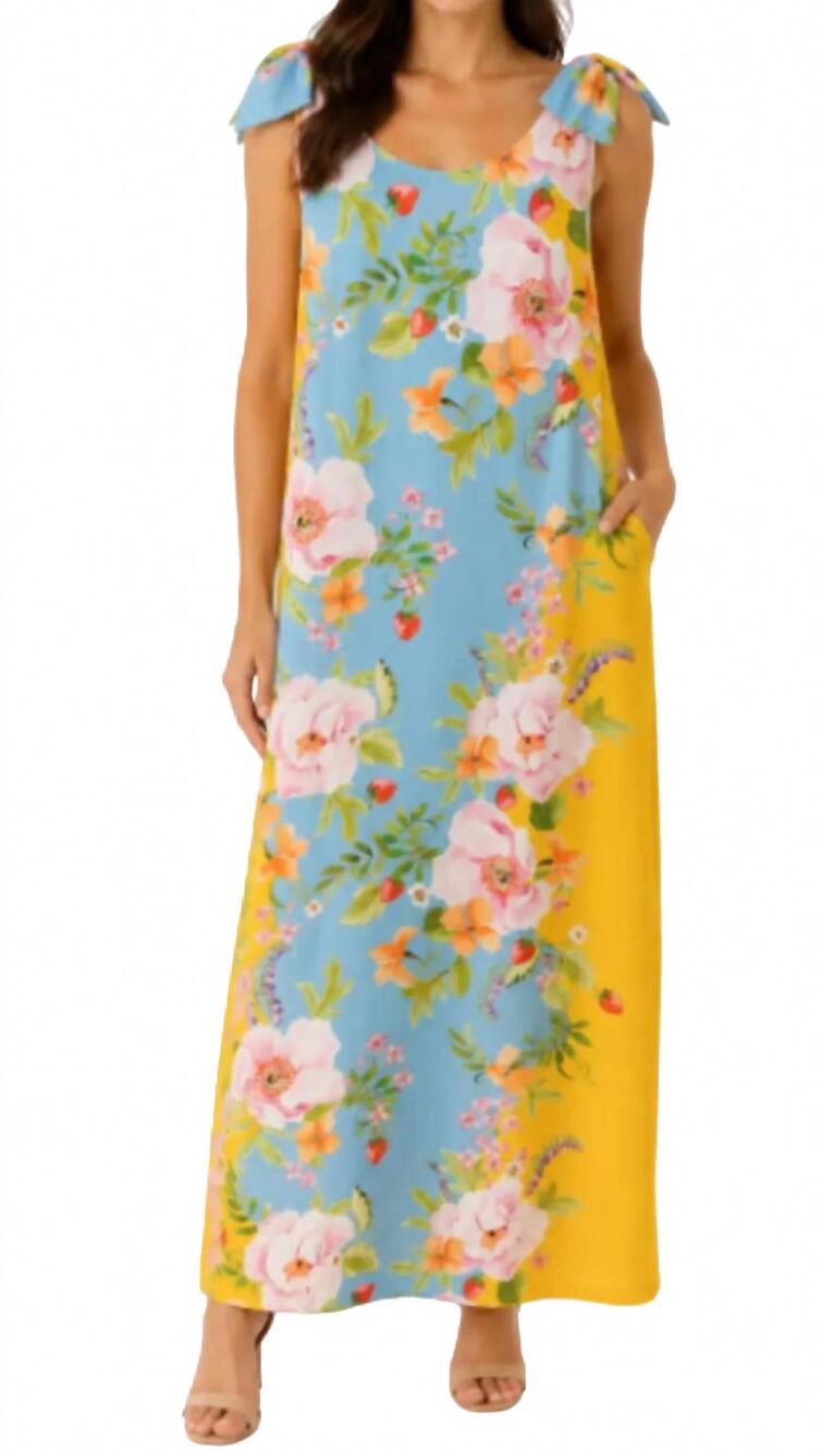 NEW PROSPERINA women's berry social maxi dress in blue